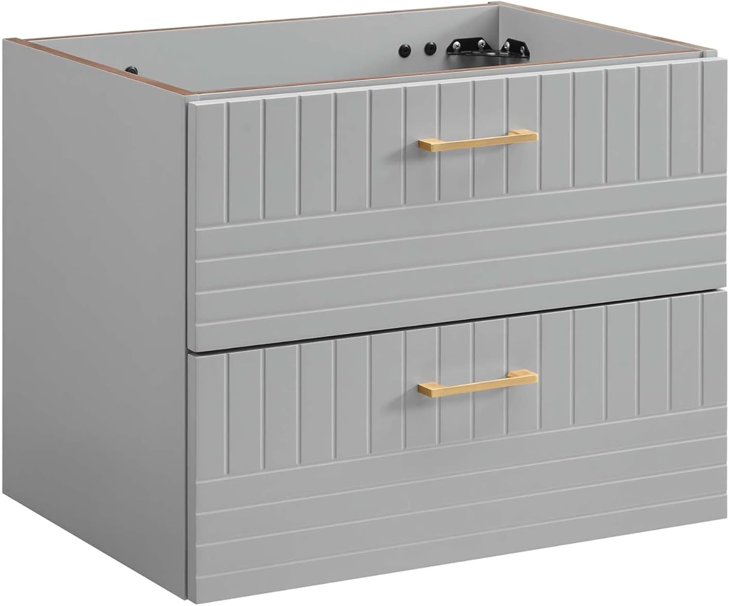 Modway Daybreak 23.5" Particleboard MDF Wood Wall-Mount Bathroom Vanity in Gray