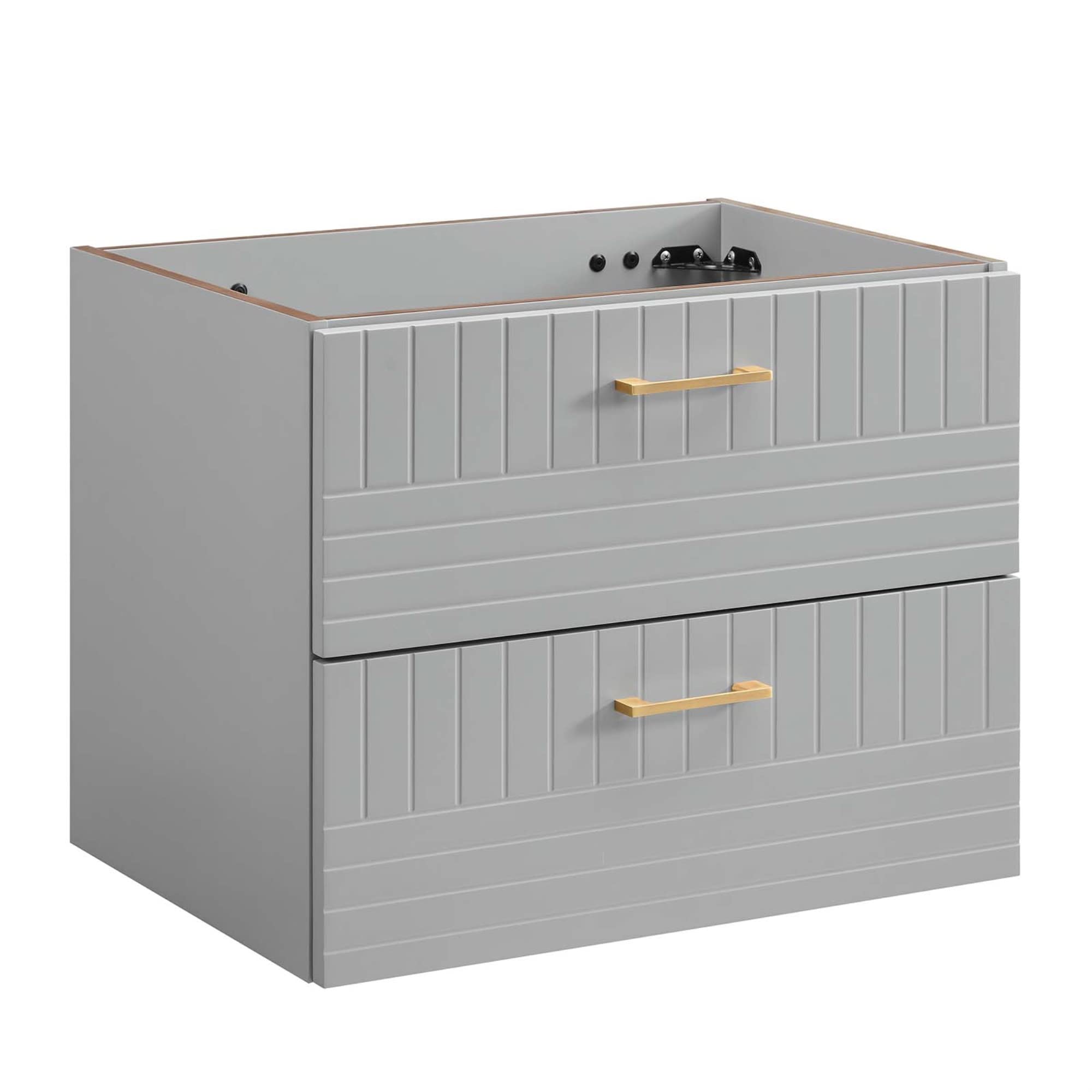 Modway Daybreak 23.5" Particleboard MDF Wood Wall-Mount Bathroom Vanity in Gray