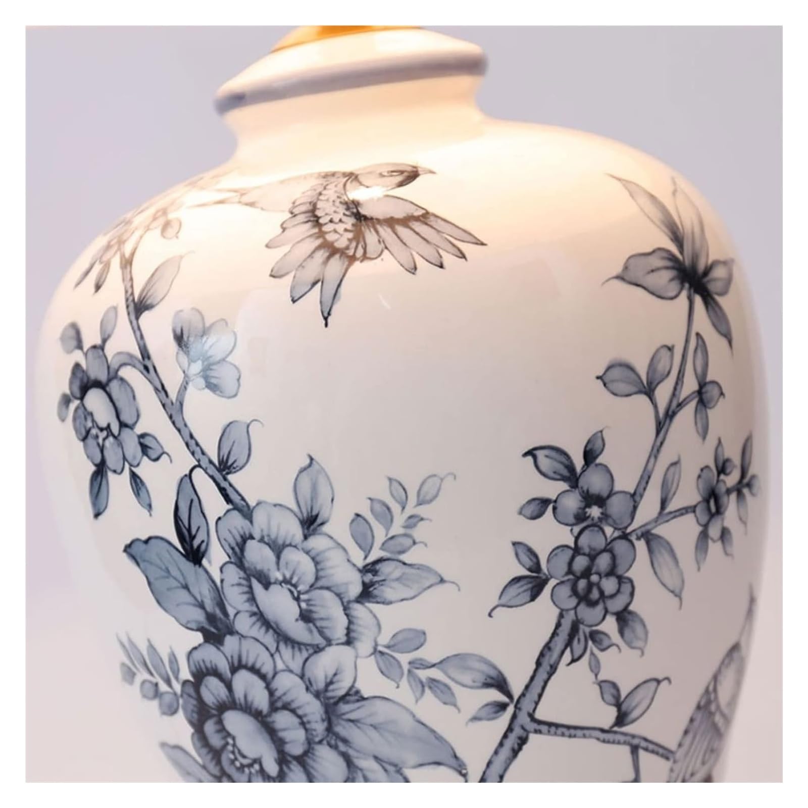Lámparas de noche clásicas y lujosas de porcelana azul y blanca, lámpara de mesa decorativa de cerámica, práctica lámpara de mesita de noche, lámpara colgante