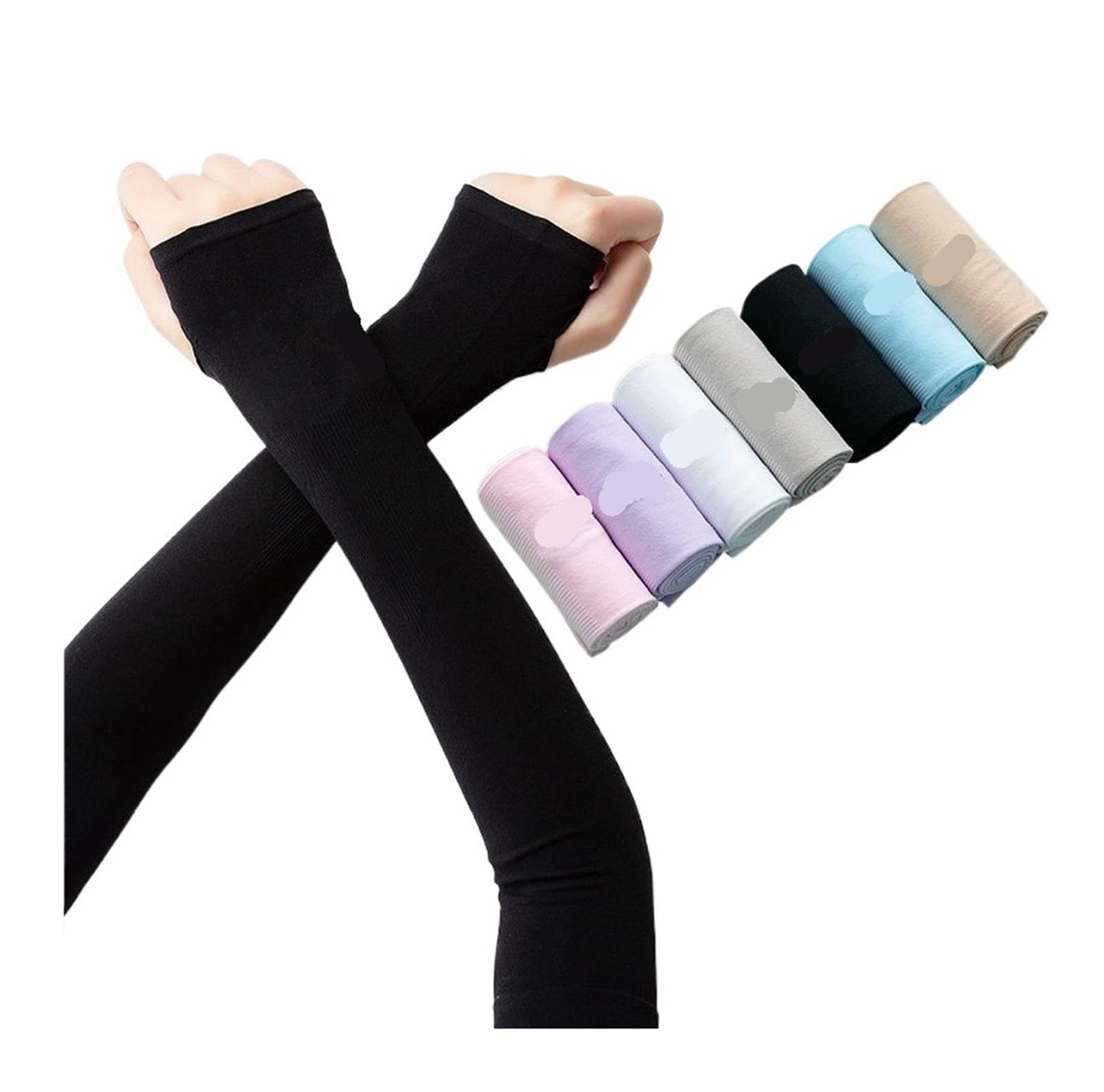Genérico 1 par de mangas for brazos for hombres y mujeres, protección solar, refrescantes for, cálidas, adecuadas for ciclismo, pesca, correr montañismo