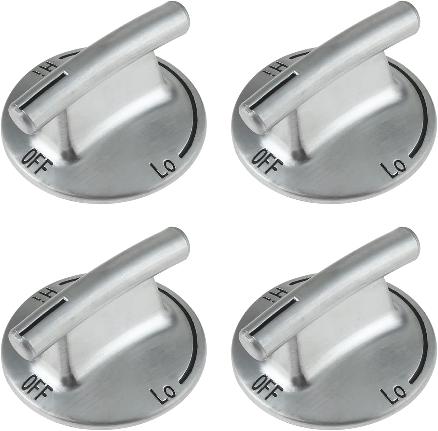 MOOTVGOO 4 Pack 7733P41060 Cooktop Burner Knobs, Chrome