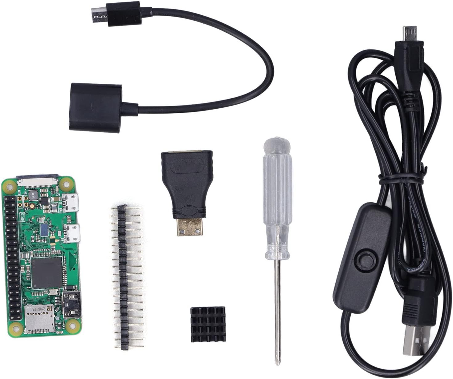 Raspberry Pi Zero WH Motherboard WIFI Bluetooth Development Board 40PIN Pre Soldered GPIO Header with Mini HD Multimedia Interface for DIY Electronics Projects