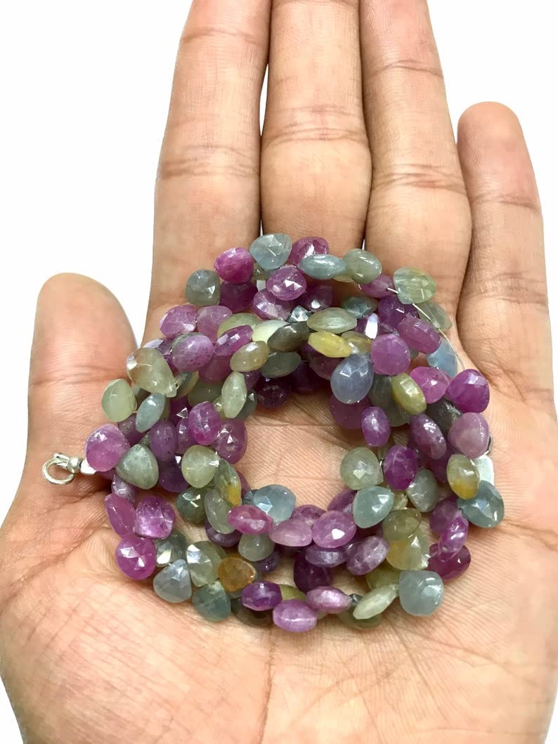 Saphirs naturels en cœur pour créer vos bijoux bohèmes et colliers d'été élégants