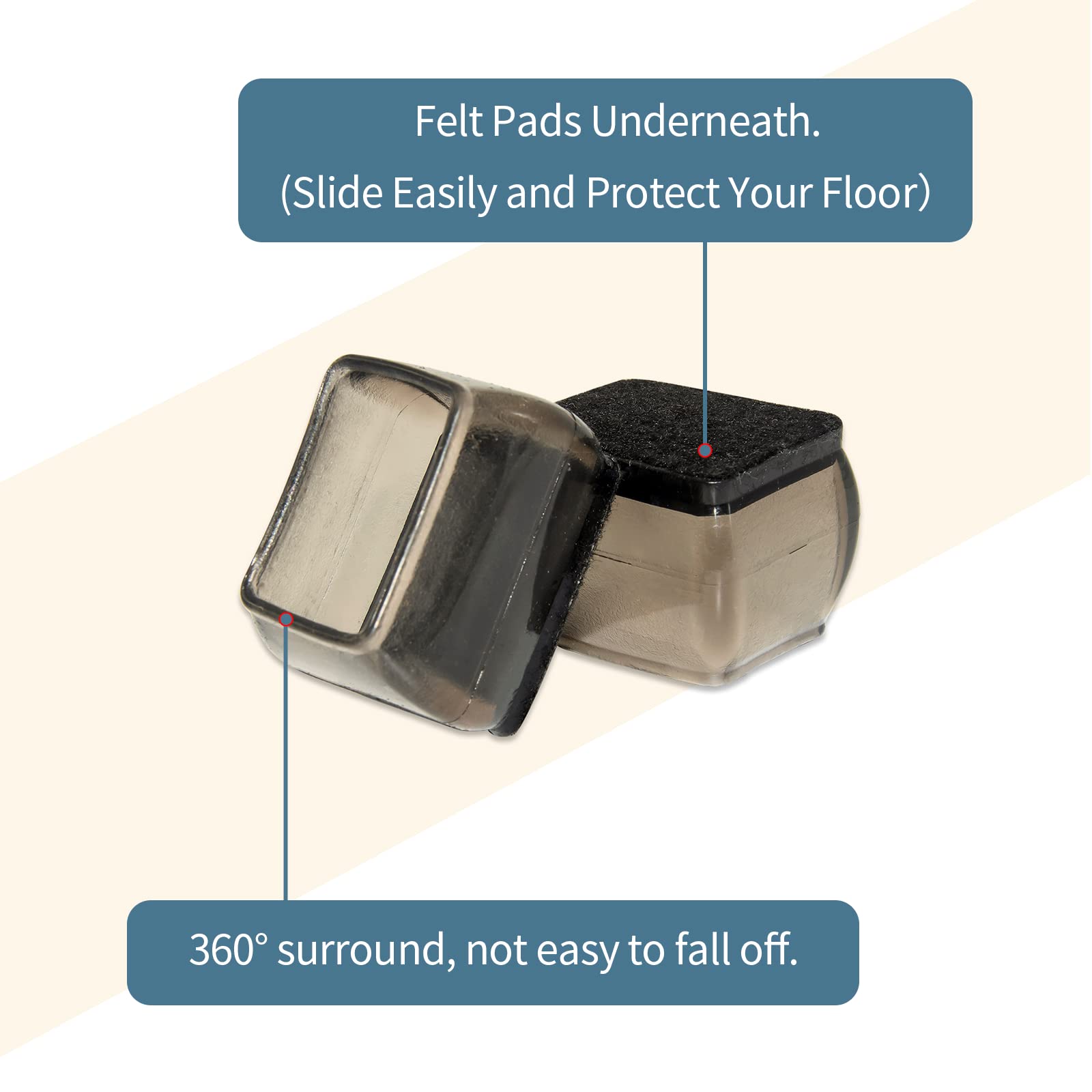 Flyshop Zwarte PVC Stoel Been Caps Hardhouten Vloerbeschermers Meubelkoppen Met Vilt Pads Fit Rechthoek Benen Lengte 37-42 mm (1.46 -1.65) Breedte 16-21 mm (0.62 -0.83) 24 stks Flyshop Zwarte PVC Stoel Been Caps Hardhouten Vloerbeschermers Meubelkoppen Met Vilt Pads Fit Rechthoek Benen Lengte 37-42 mm (1.46 -1.65) Breedte 16-21 mm (0.62 -0.83) 24 stks