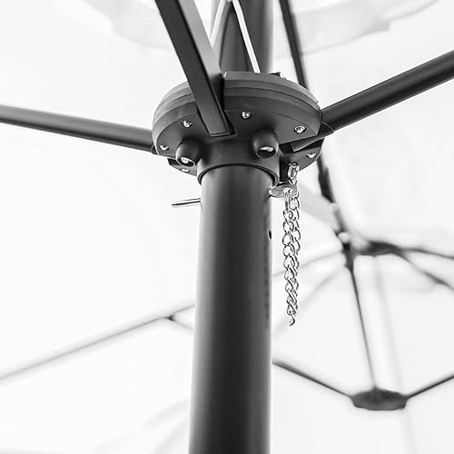 Miniatura 5 de Harrier Parasoles de doble cara de 15 pies  Toldo para patio trasero con cubierta de parasol opcional y pesas base de sombrilla  Parasol blanco,