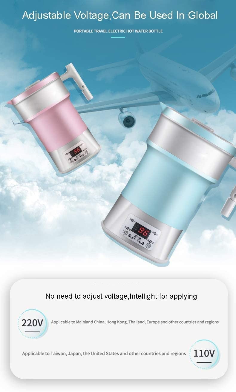Hervidor eléctrico portátil Travel Touch Smart de 800 ml, 110-220 V ，Hervidor eléctrico