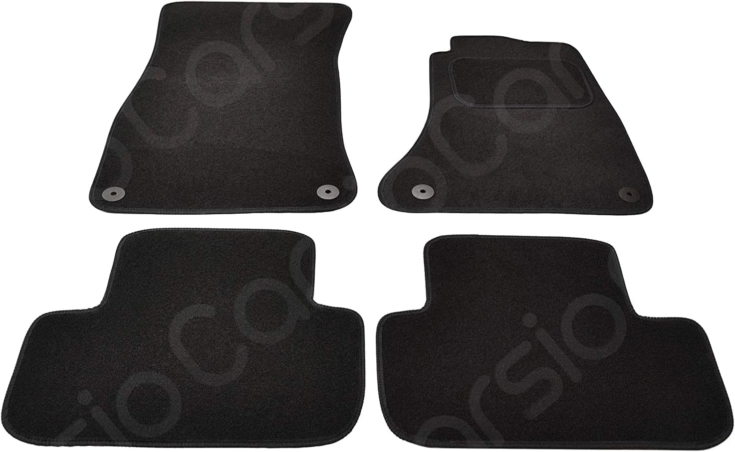 Carsio Carpet Car Mats For Audi A5 2dr Coupe 2007 to 2016 4 Piece Set Tailored Fit Floor Mat Complete Accessory Black Custom Fitted - All Weather, Anti-Slip Backing & Black Trim