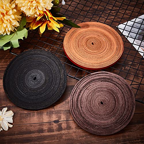 GORGECRAFT 5.5Yds 5mm Black Flat Genuine Leather Cord Natural Leather String Lace Strips Full Grain Cowhide Braiding String Roll for Jewelry Making DIY Craft Braided Bracelets Belts Keychains - Image 4