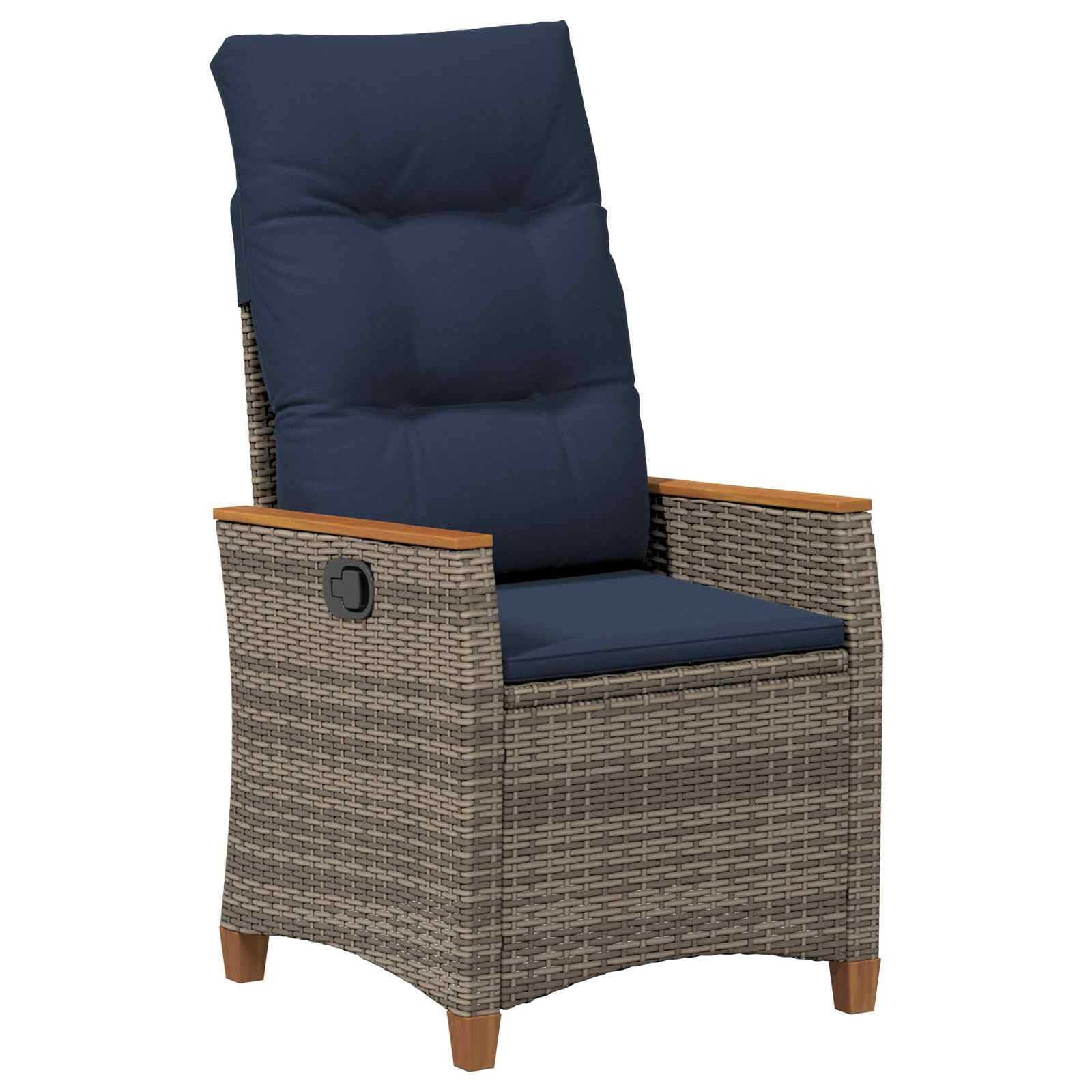 Chaise lounge réglable vidaXL pour soulager le dos sur la terrasse