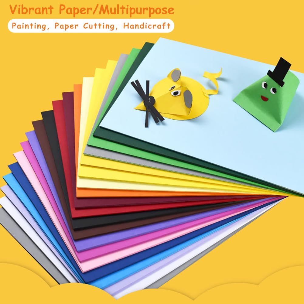 230GSM A4 Kartonpapier - 10 -Farben-Sortiment/Einzelfarben für DIY-Kunsthandwerk,Origami,Scrapbooking|Farbiges Kunstpapier für Schulprojekte,Papierschnitt,Schwarz,3 Pack (20 Blätter/Pack)