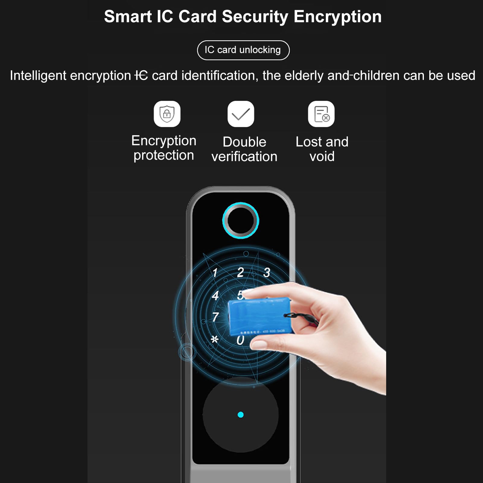 Intelligentes Fingerabdruck-Zahlenschloss, Verbesserte Sicherheit für den Innen- und Außenbereich, Elektronische Eingangstür, Edelstahlschloss für -App-Steuerung