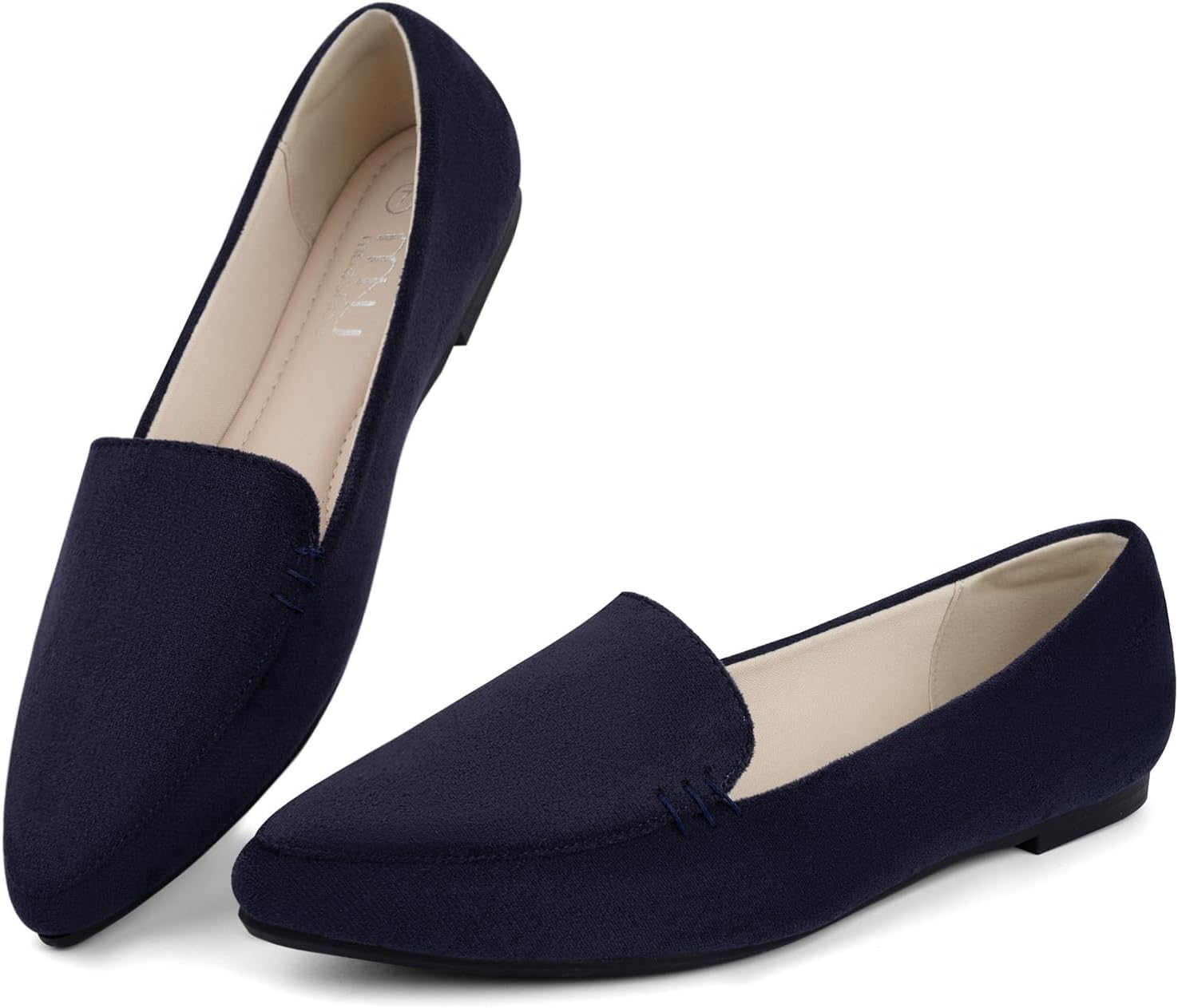 MUSSHOE Loafers for Women Comfortable Pointed Toe Memory Foam Women's Loafers