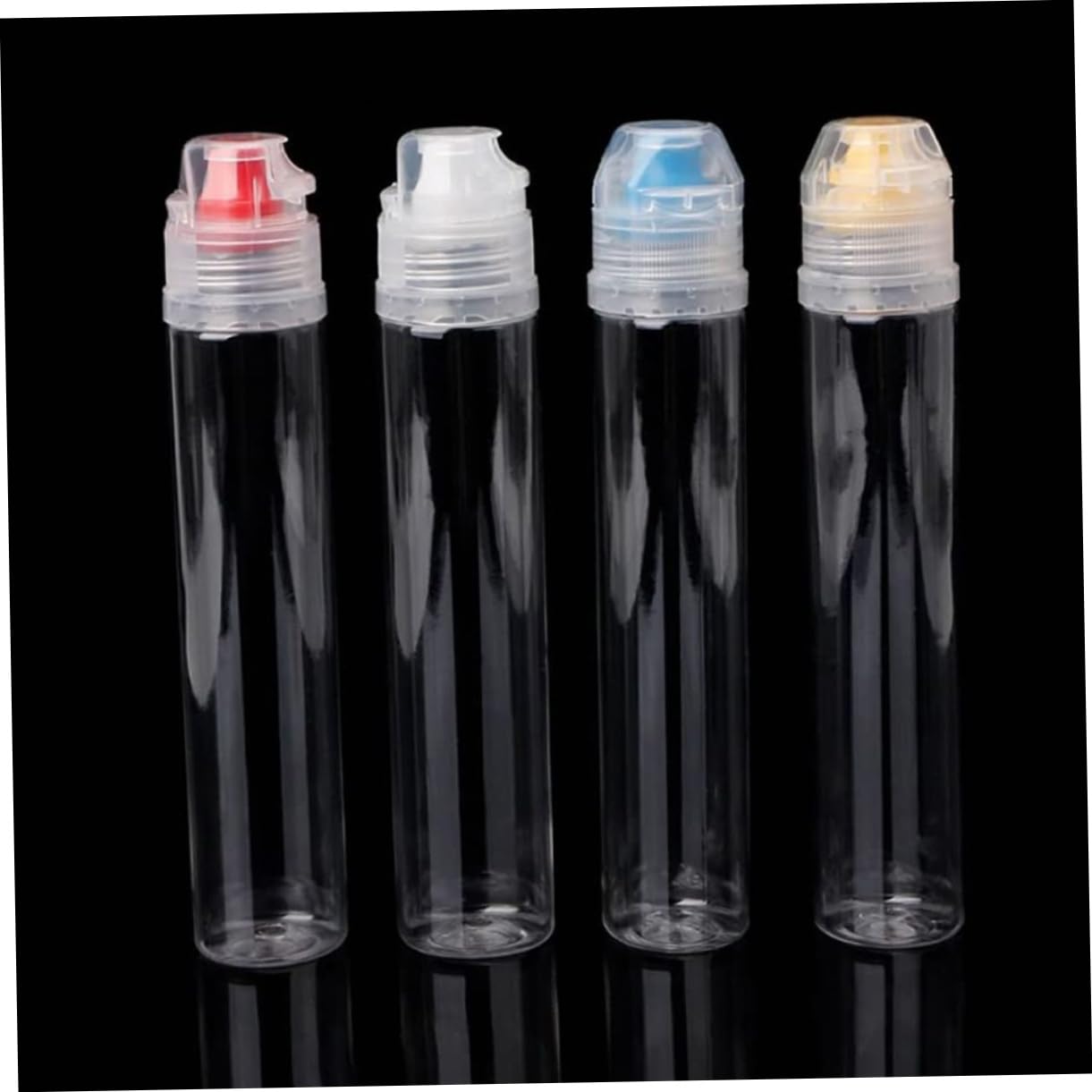 Didiseaon 8Pcs Reusable Condiment Dispenser Bottles Squeeze Containers for Sauces Ketchup Oil Random Colors Kitchen Accessories for Home and Restaurant Use