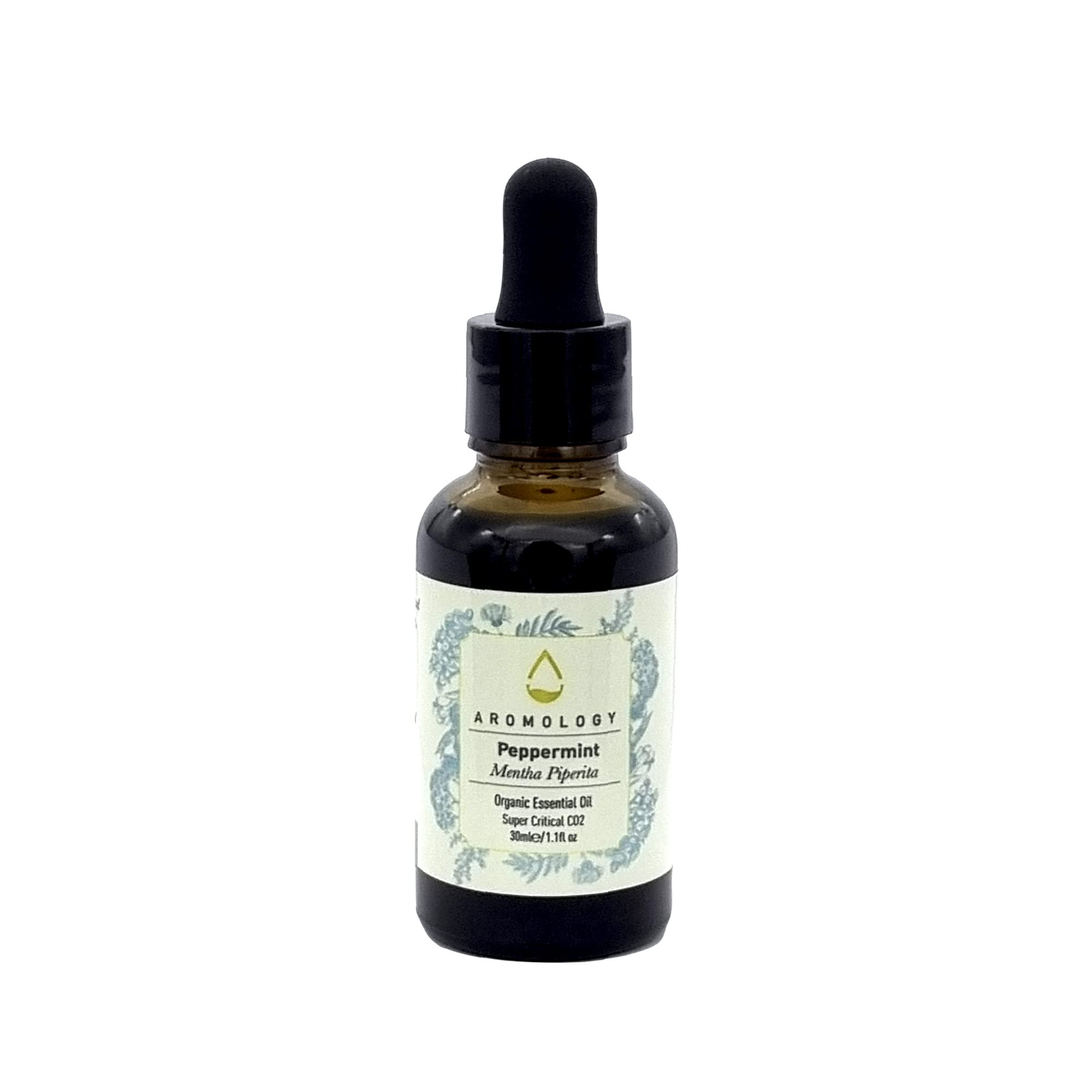 AromologyOrganic Peppermint Essential Oil - Mentha Piperita - Super Critical Co2 Extracted - 100% Organic Pure & Natural (30 ml)