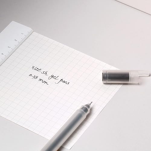 Miniatura 3 de Bolígrafos de gel minimalistas de estilo japonés de 0.020 in, punta fina, paquete de 12 bolígrafos de tinta negra para oficina, escuela, papelería