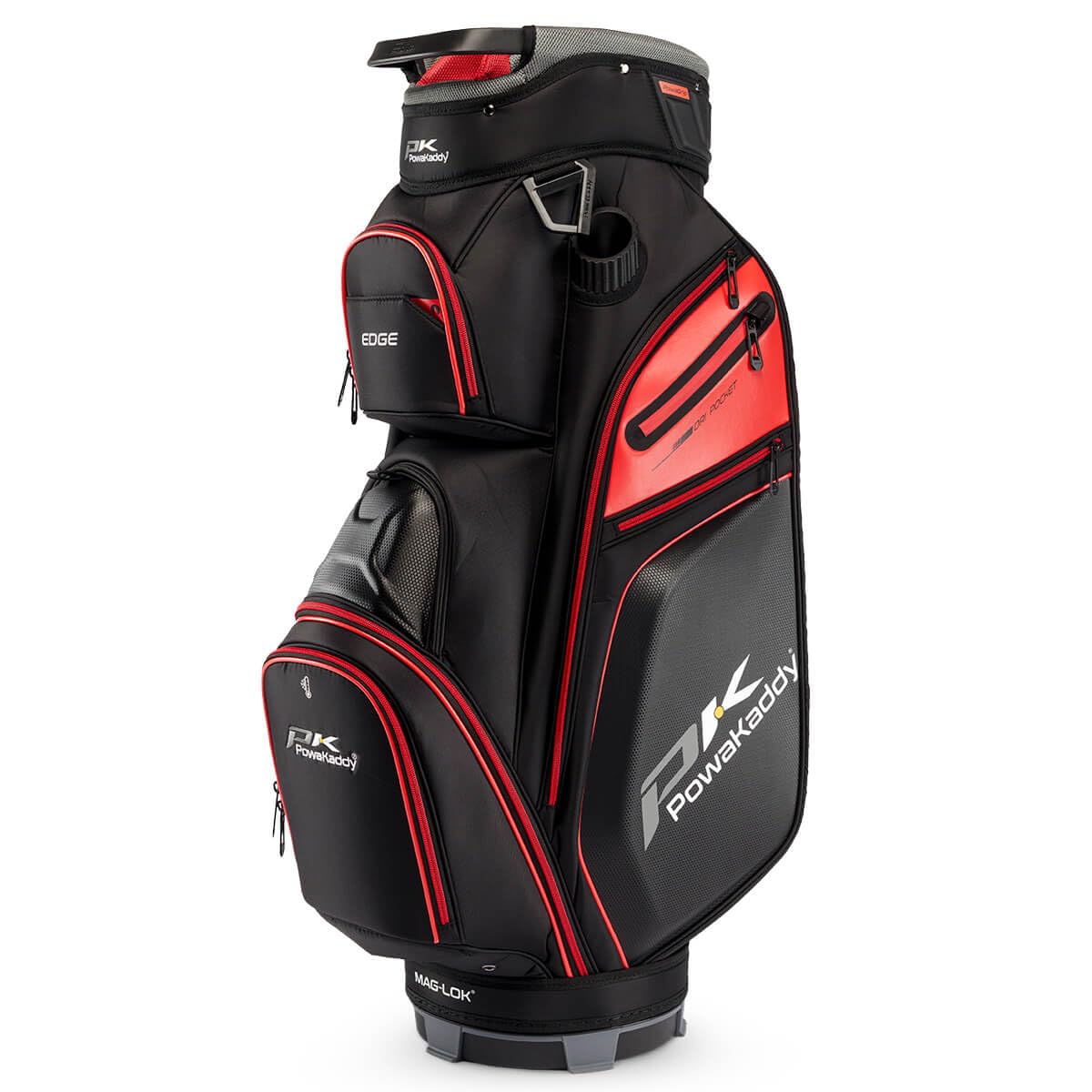 PowaKaddy Edge Cart Bag - Gunmetal/Red Trim - One Size