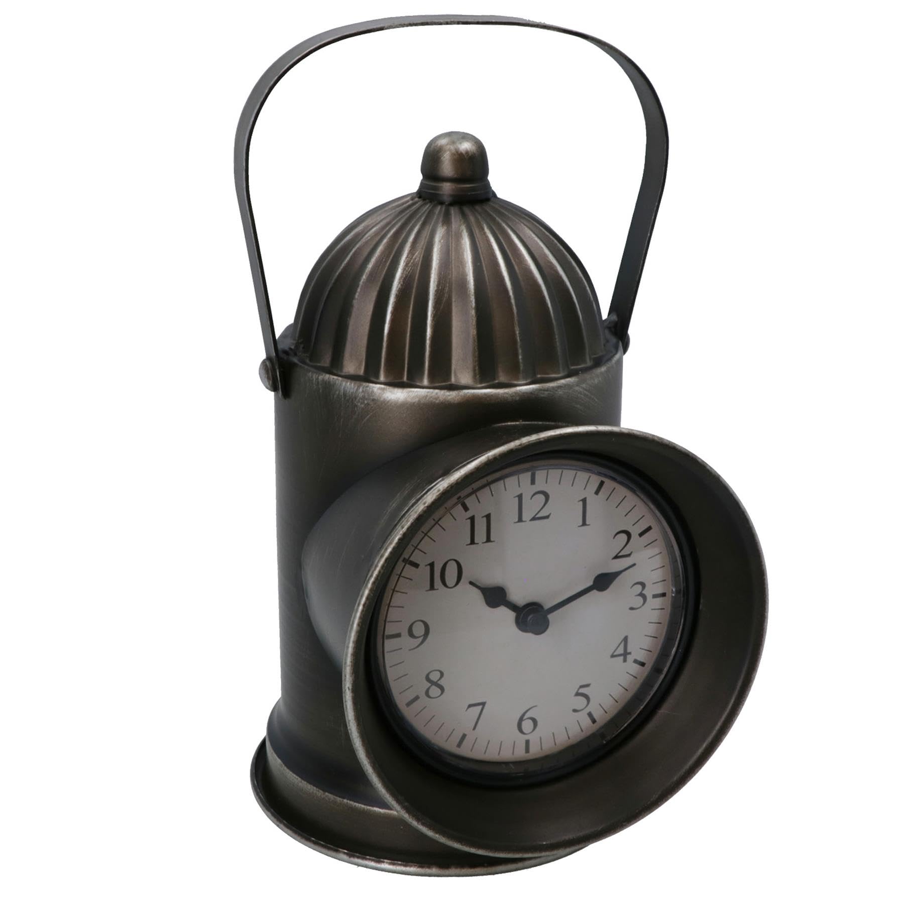 AB Tools Railway Lamp Clock Industrial Style Mantel Engine Retro Home Decor Gift Metal
