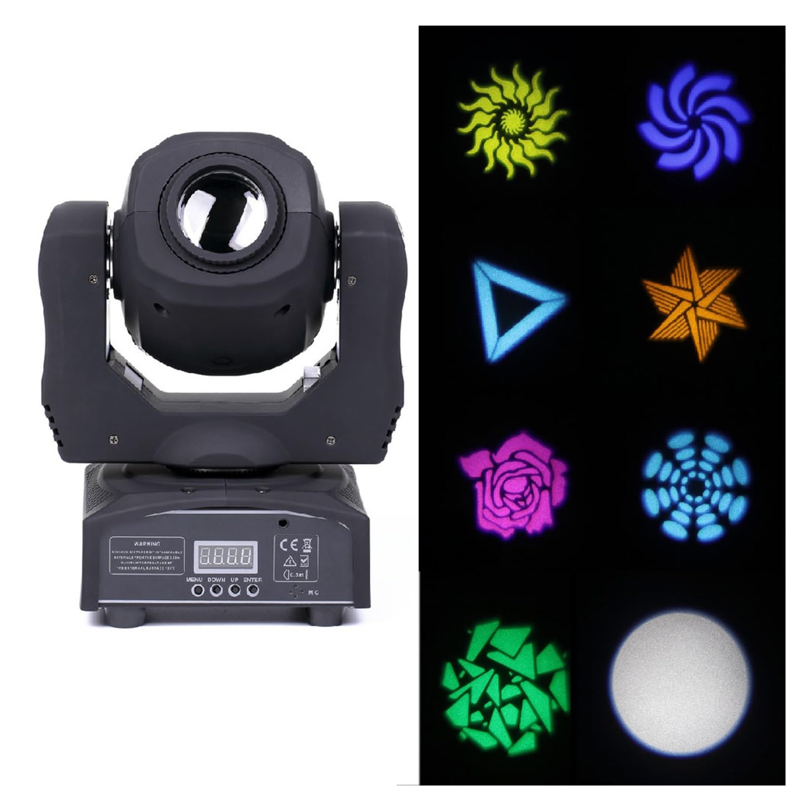 Światła dyskotekowe 60w reflektor z ruchomą głowicą Dmx512 Led Gobo Rgbw 8 wzór projektor oświetlenie sceniczne dla DJ Disco Party Bar Club Holiday Carnival