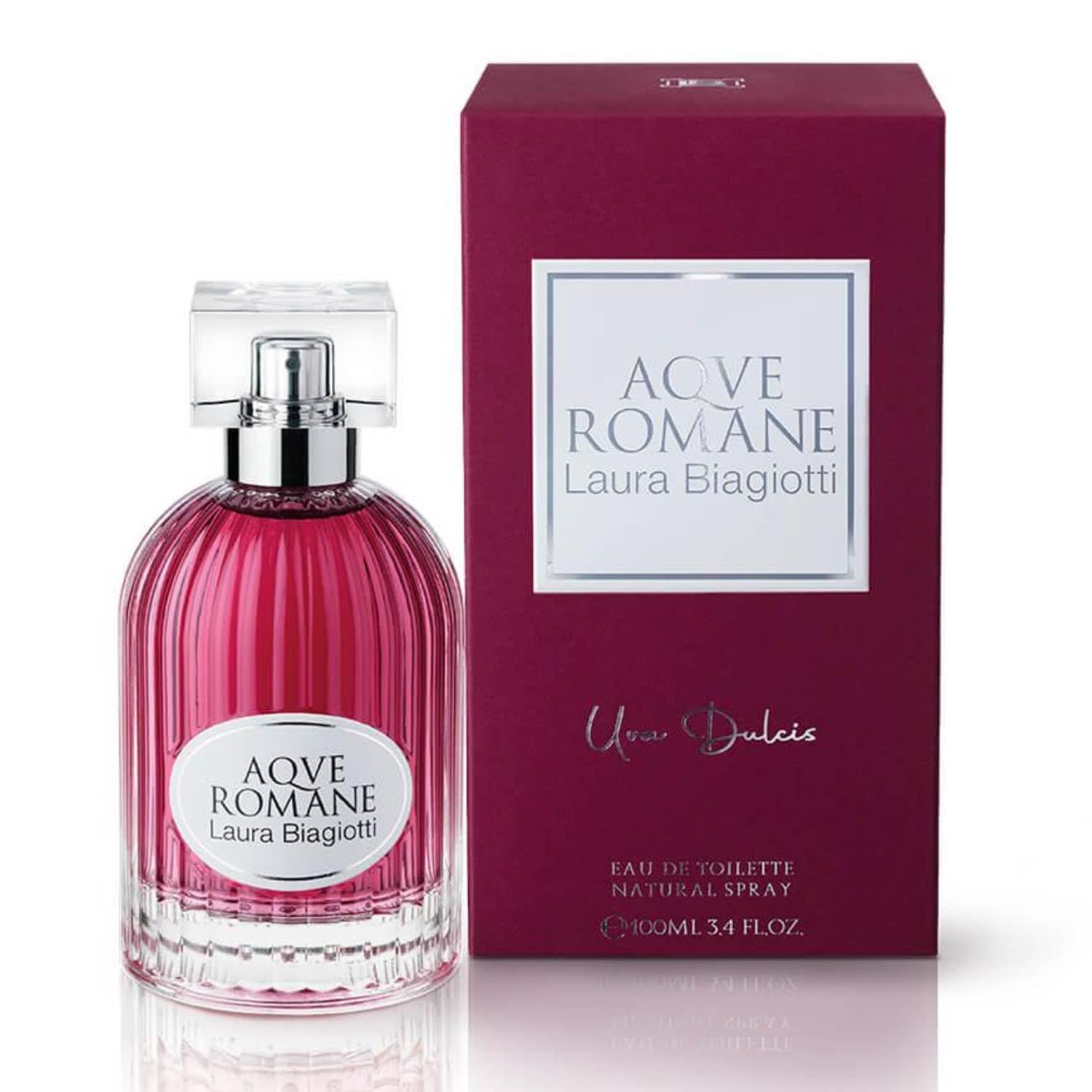 Laura Biagiotti Aqve Romane Uva Dulcius Eau de Toilette Spray Donna, Fragranza Fruttata Floreale, 100 ml