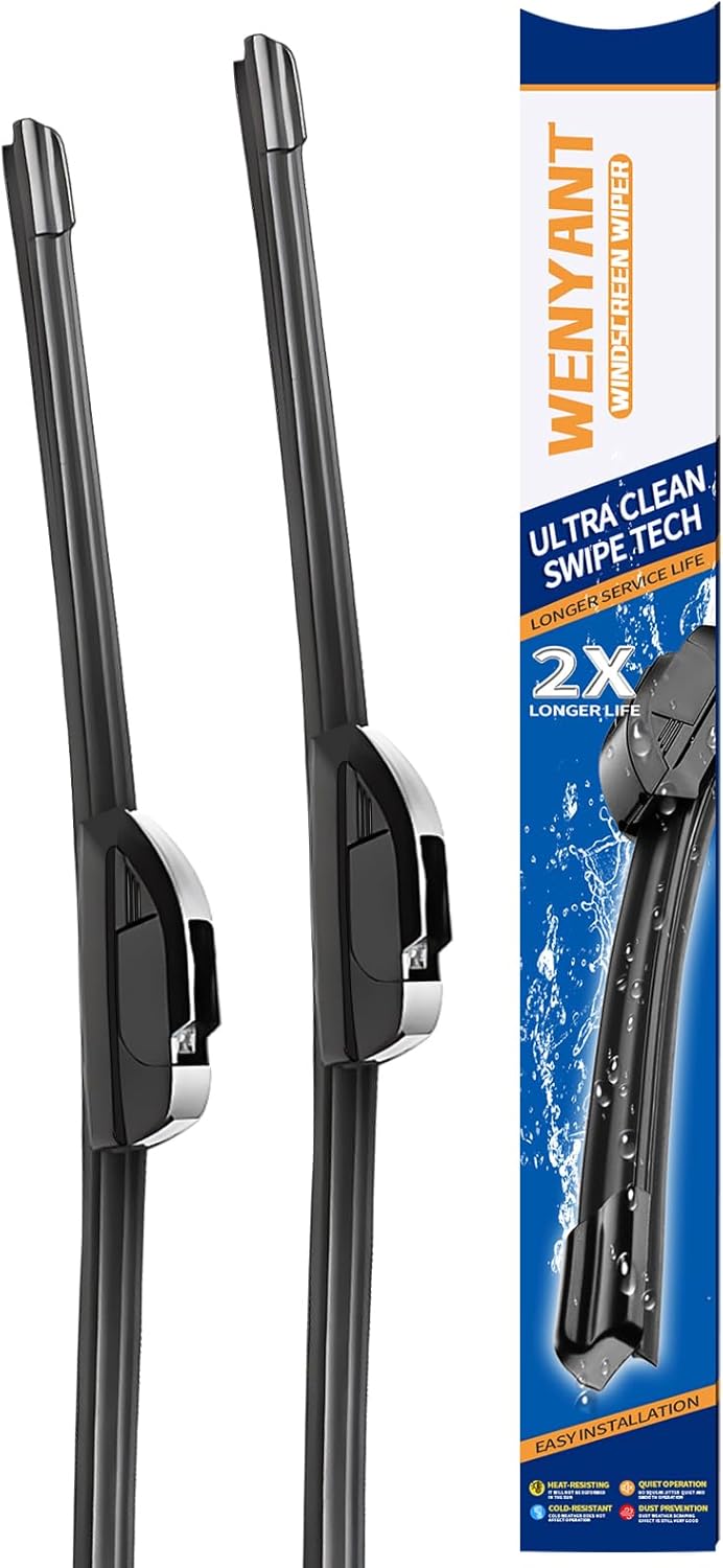 26" + 18" Windshield Wiper Blade Original Equipment Automotive Replacement J/U Hook Front Blades Compatible with Honda Civic 2016-2020 Accord 2003-2007 (Pack of 2) 26"+18"(Hook)