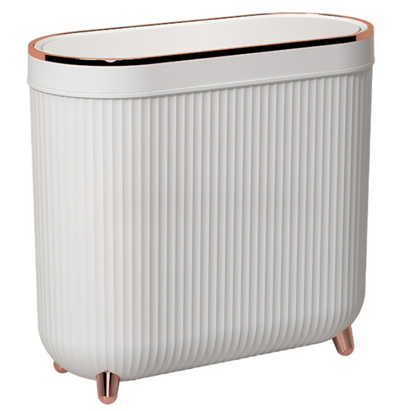 Cubo de basura para baño y cocina estrecha con tapa higiénica