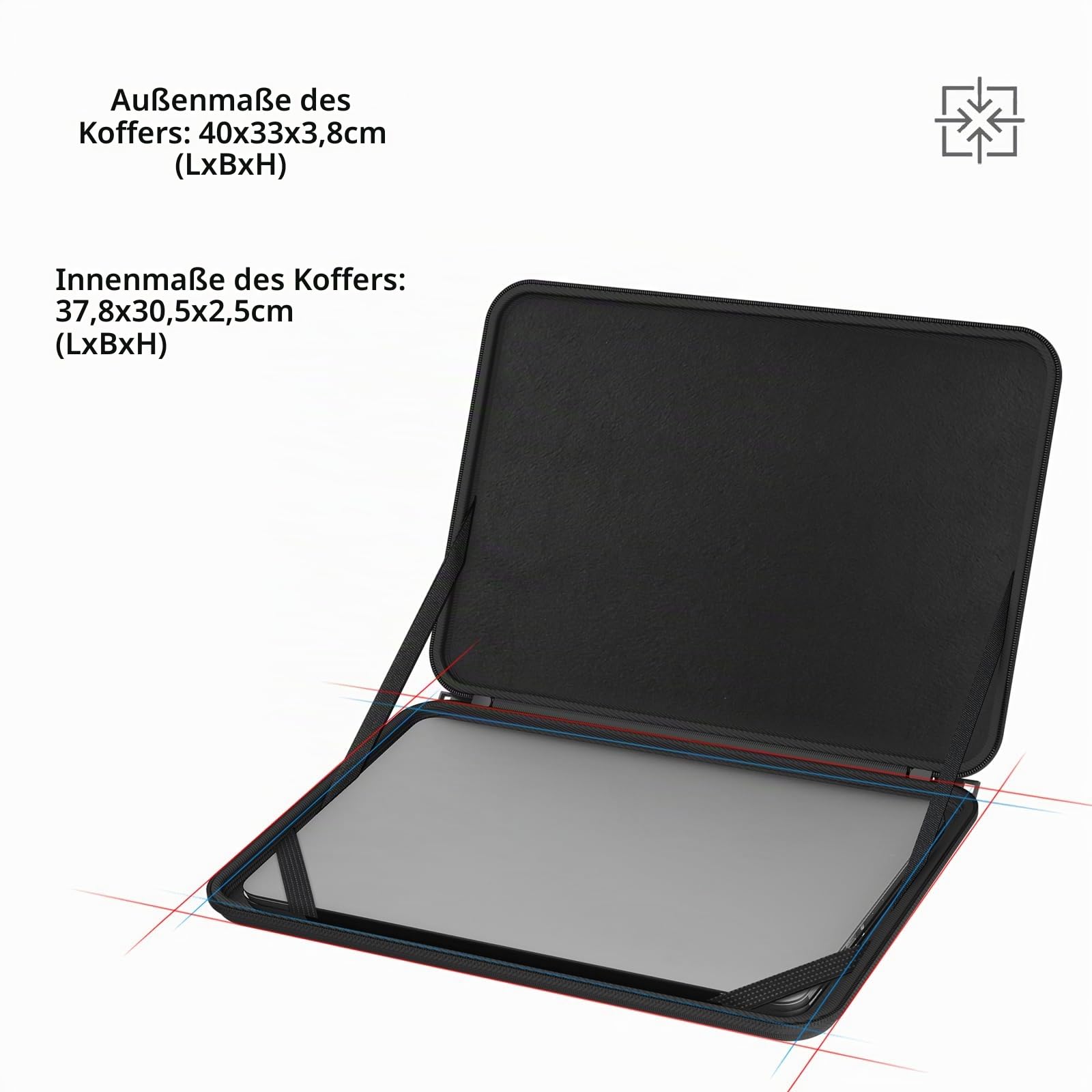 Smatree 16 Zoll Laptop Hülle für Alienware X16, Alienware m16 Gaming Laptop, Harte Schutzhülle Tasche, Schlanke Tragetasche, Wasserabweisend（Nicht kompatibel mit Alienware m16 R2）
