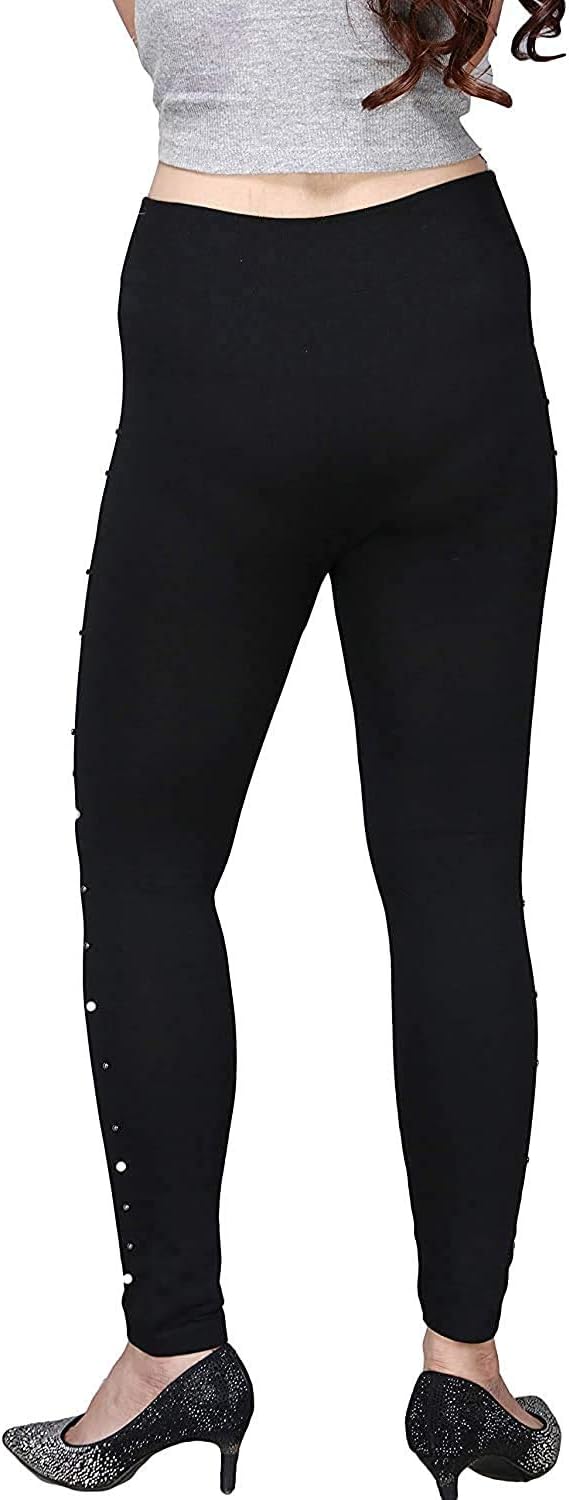 SVS ONLINE Stretchable Gym Wear Sports Leggings | Ankle Length Workout Tights | Fitness Yoga Track Pants for Girls & Women | Free Size 26-34 inch | Multicolour