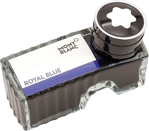 Miniatura 5 de Montblanc Botella de tinta permanente azul 107756  Tinta de repuesto a prueba de documentos en azul marino para bolígrafos estilográficas plumas y