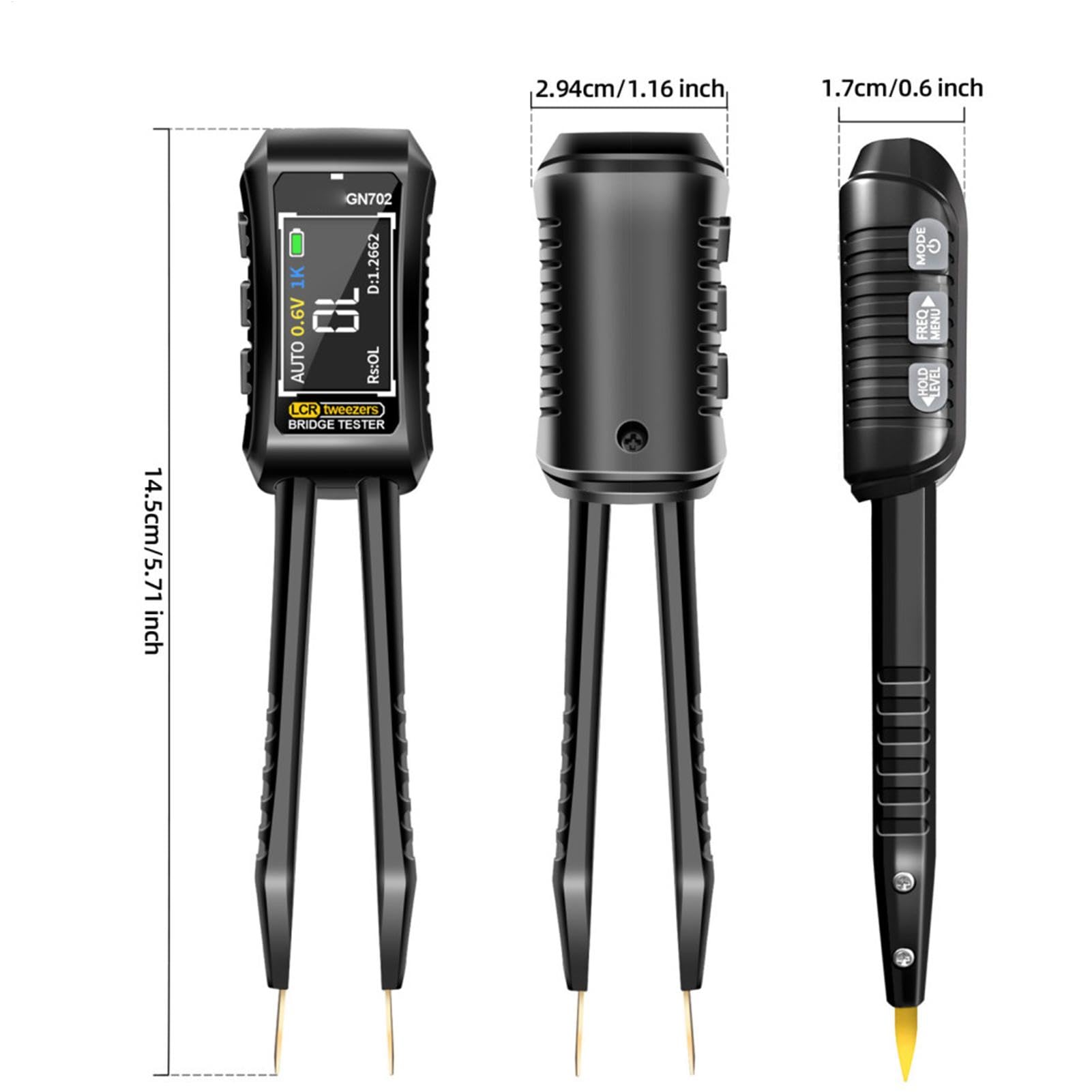 Elektronischer Bauteilanalysator Hochpräzise Bauteilerkennungsanzeige | SMD Bauteilanalysator für Widerstand, Induktivität, Diode, tragbarer SMD-Chip-Tester, -Reparaturwerkzeug,