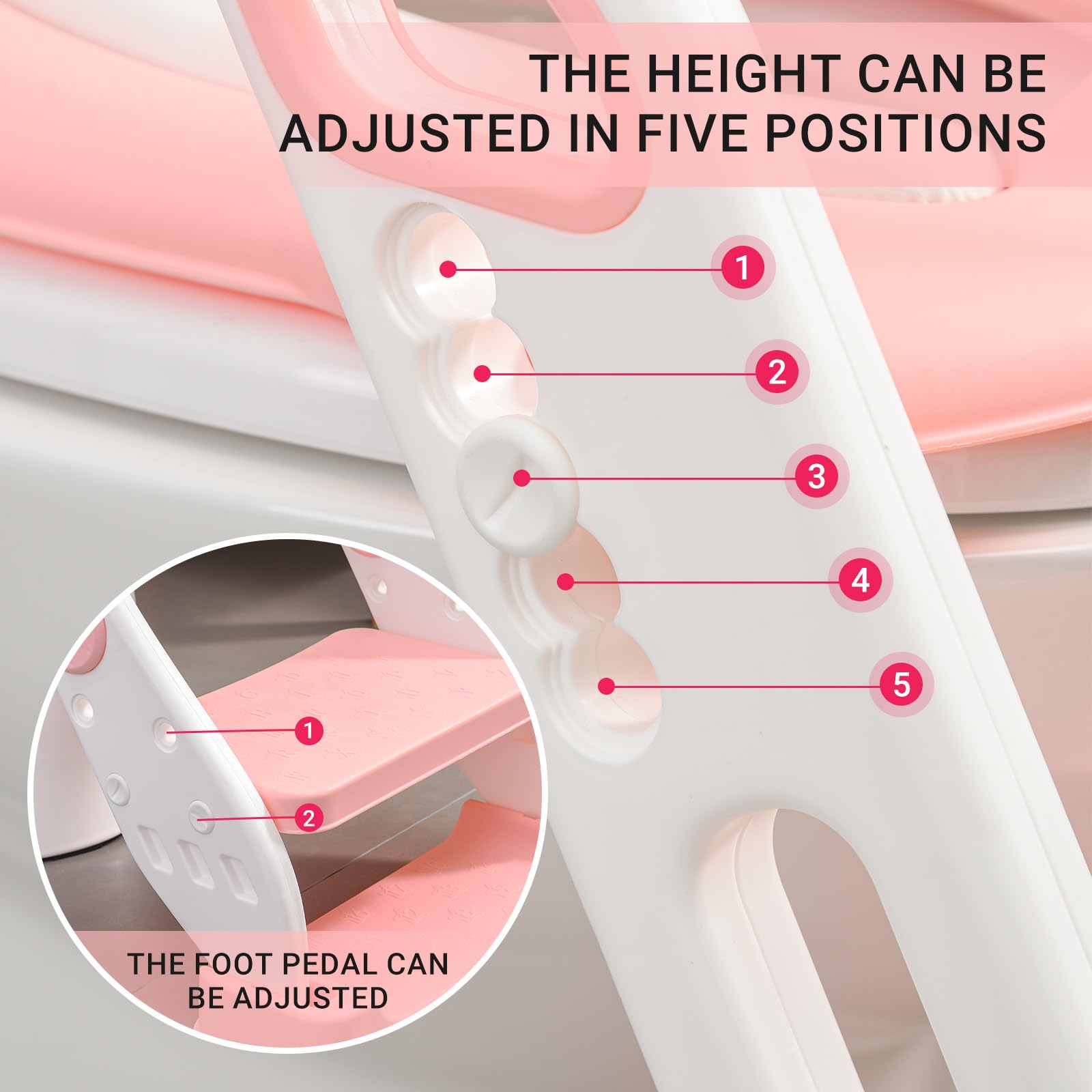 2025 Upgraded Portable Potty Training, Travel Potty For Toddler, Portable Toilet For Kids Foldable, Apply To Seat Emergency Toilet For Camping, Outdoor,Car, Indoor(Pink