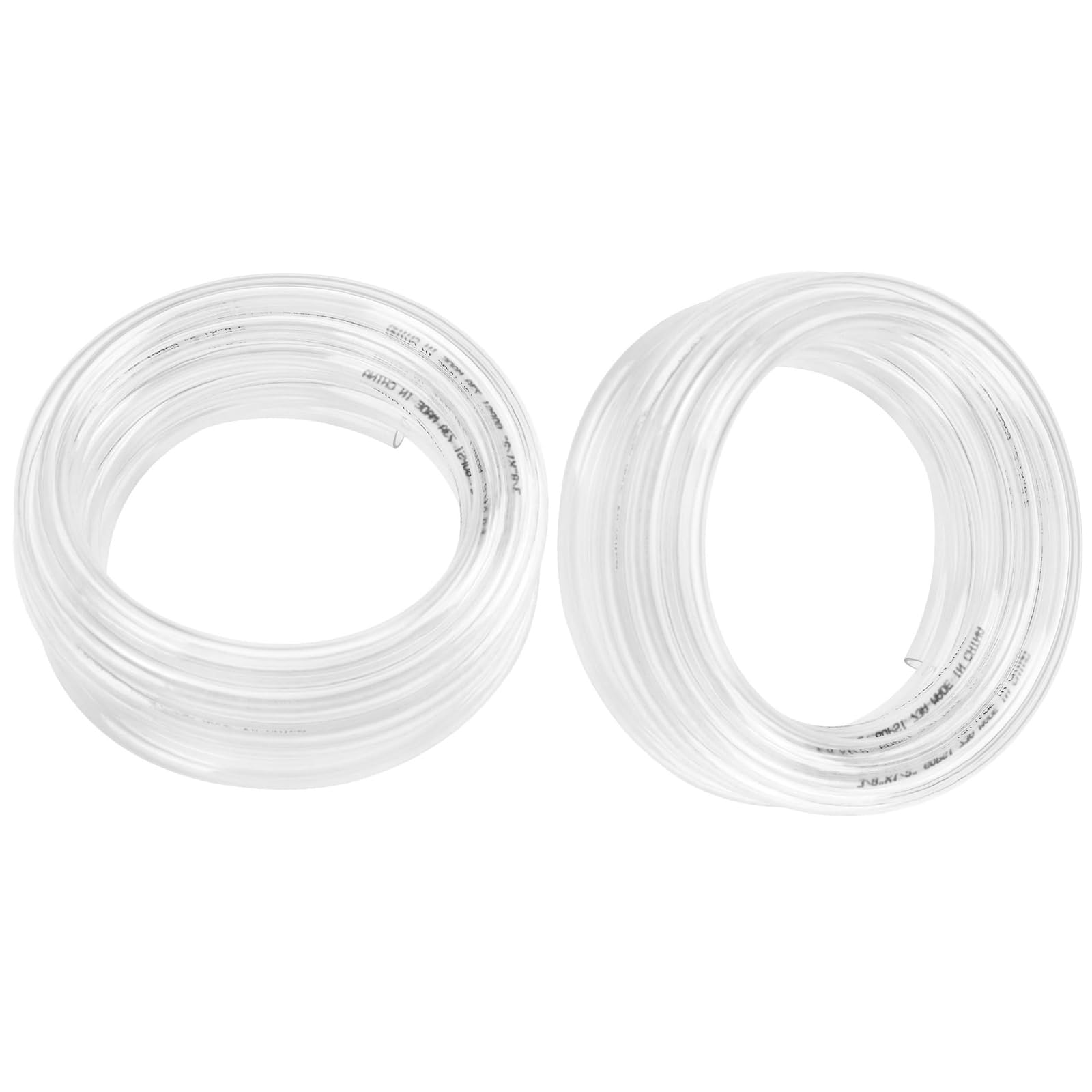 Eastrans 3/8 Inch ID&1/2 Inch ID Clear Vinyl Tubing Flexible PVC Tubing, Hybrid PVC Hose, Lightweight Plastic Tubing,10ft&5ft