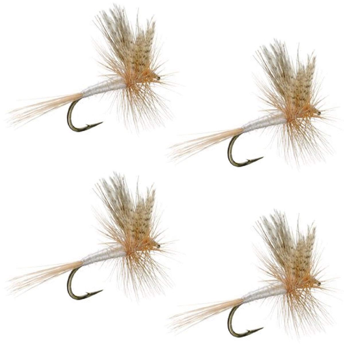 The Fly Fishing Place Light Cahill Classic Trout Dry Fly Fishing Flies - Set of 4 Flies Size 16