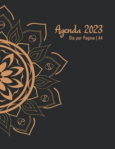 Agenda 2023 Dia por Pagina A4: Planificador 2023 Grande | 365 días del 01/01/2023 al 31/12/2023 | 1 Página = 1 Día | Horario de 08:00 a 19:00 | Calendario 2023 | 21.59 x 27.94 cm | 380 páginas