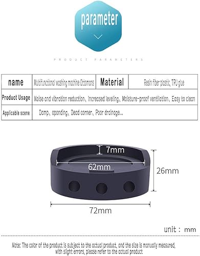 Miniatura 3 de Almohadillas para lavadora antivibraciones y anticaminar  Alfombrilla antideslizante para lavadora y secadora con tecnología de goma  Ideal para