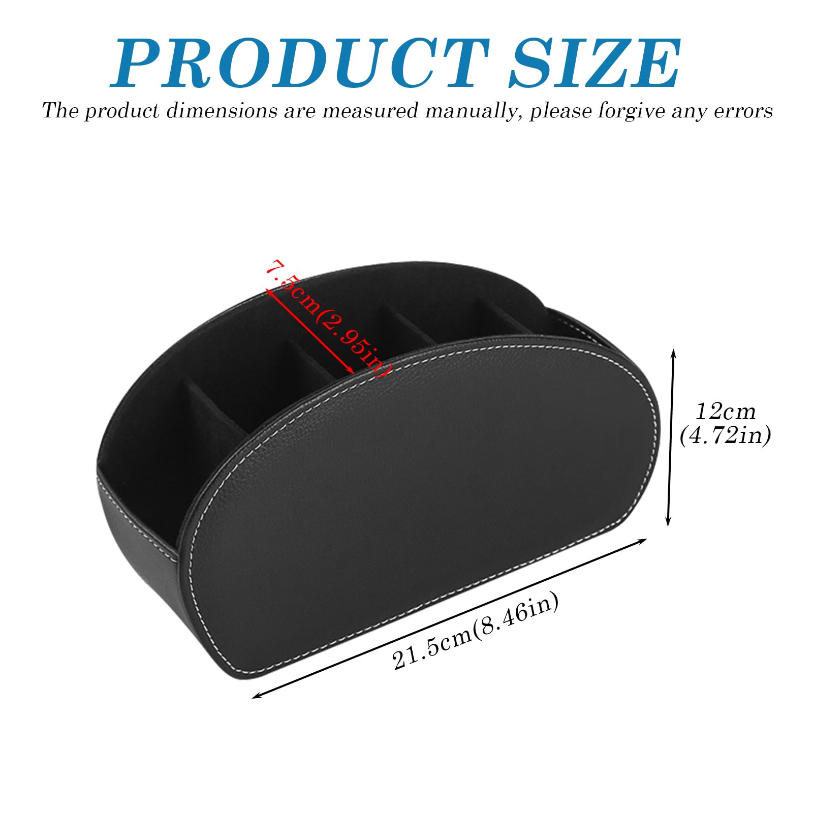 1 supporto per telecomando nero: organizer scrivania con 5 tasche, accessori da scrivania, in pelle PU per telecomandi, cancelleria, quaderni, penne