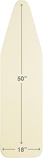 Sponsored Ad - TIVIT Ironing Board Cover 18 x 50 Wide Chemical Free Eco-Friendly Padded Covers - Unbleached, Untreated Nat...
