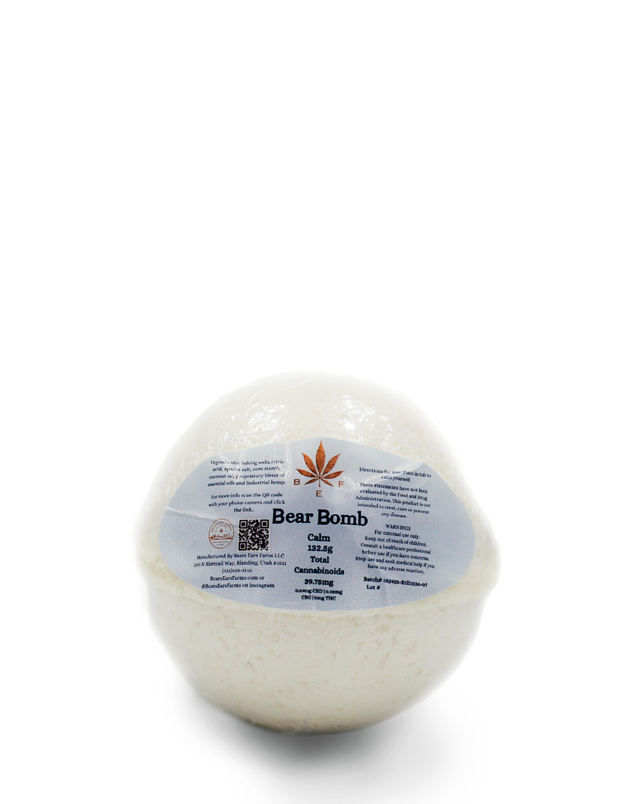 Bears Ears Farms Bath Bomb - Calm Scent - Luxurious Relaxing Tablet for Serene Bathing