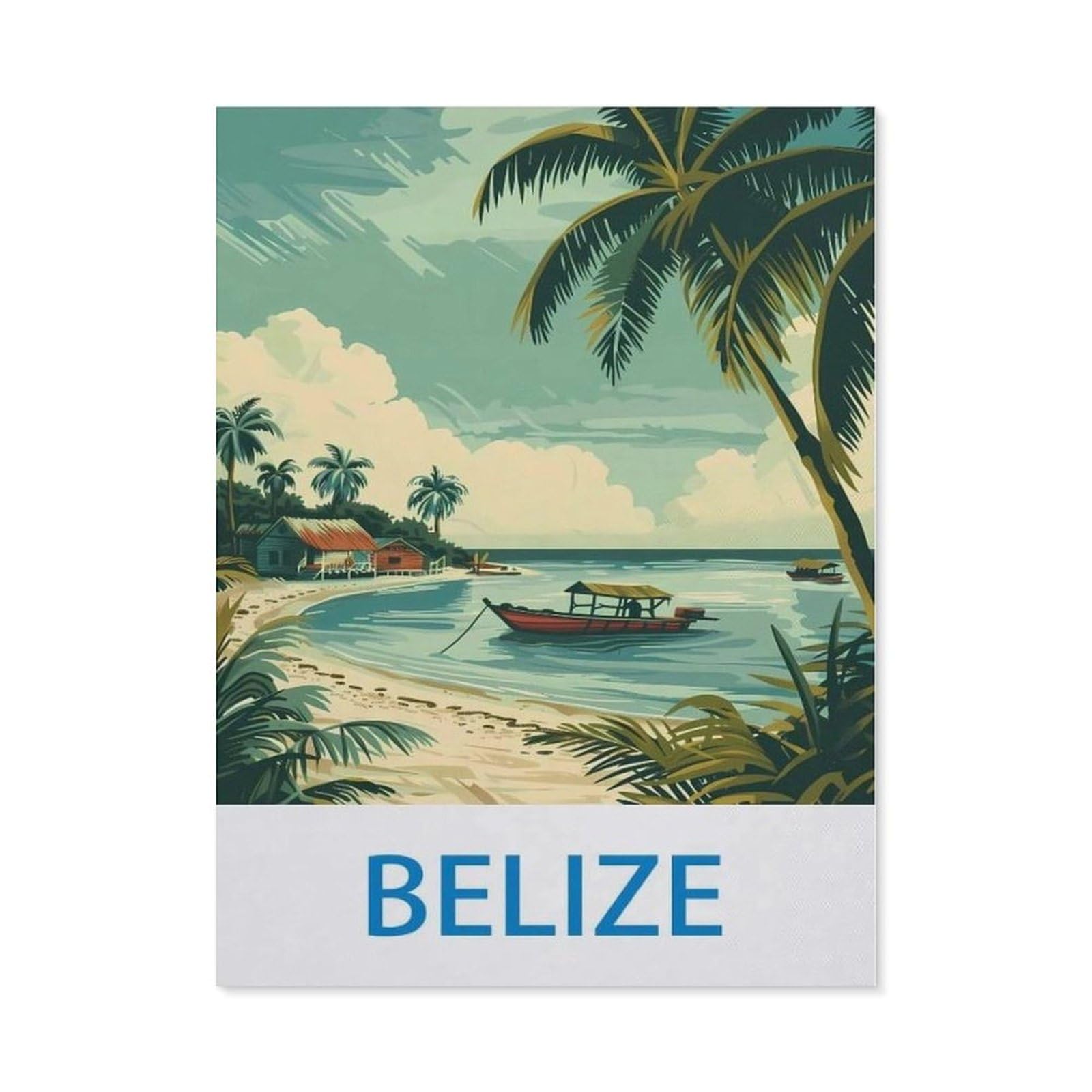 Beayodkp （50 X 60 Cm/19.68 X 23.62 Inches） Diy Diamond Painting，Belize，Cross Stitch Full Drill 5D Embroidery Mosaic Wall Decor Art-Ci83