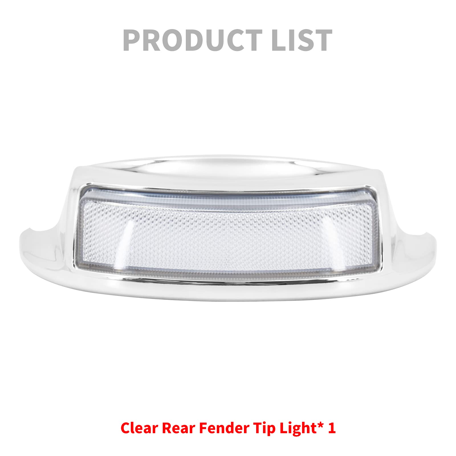 LOTFI Moto arrière garde-boue pointe feu stop clignotant en cours d'exécution clair Len lampe adapté for Harley Touring FLHTC Electra Road Glide 2016-23