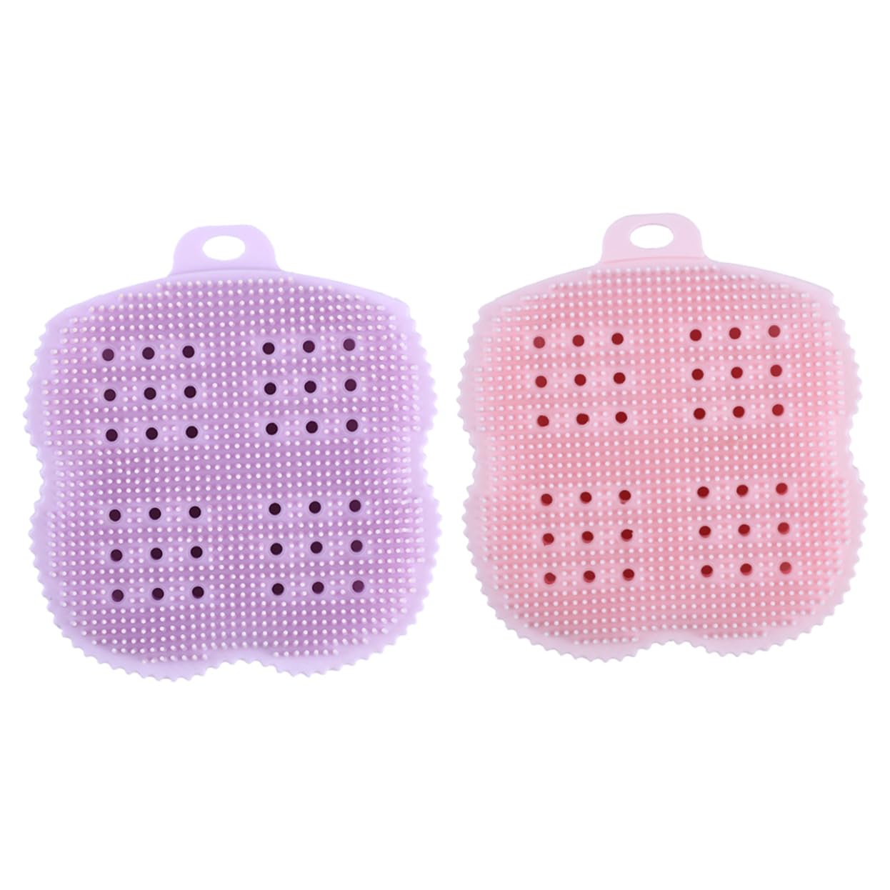 Healeved 6pezzi Spazzole Da Scrubber Esfoliante Per Corpo e Schiena Massaggio Rilassante Per Uomo e Donna Rosa