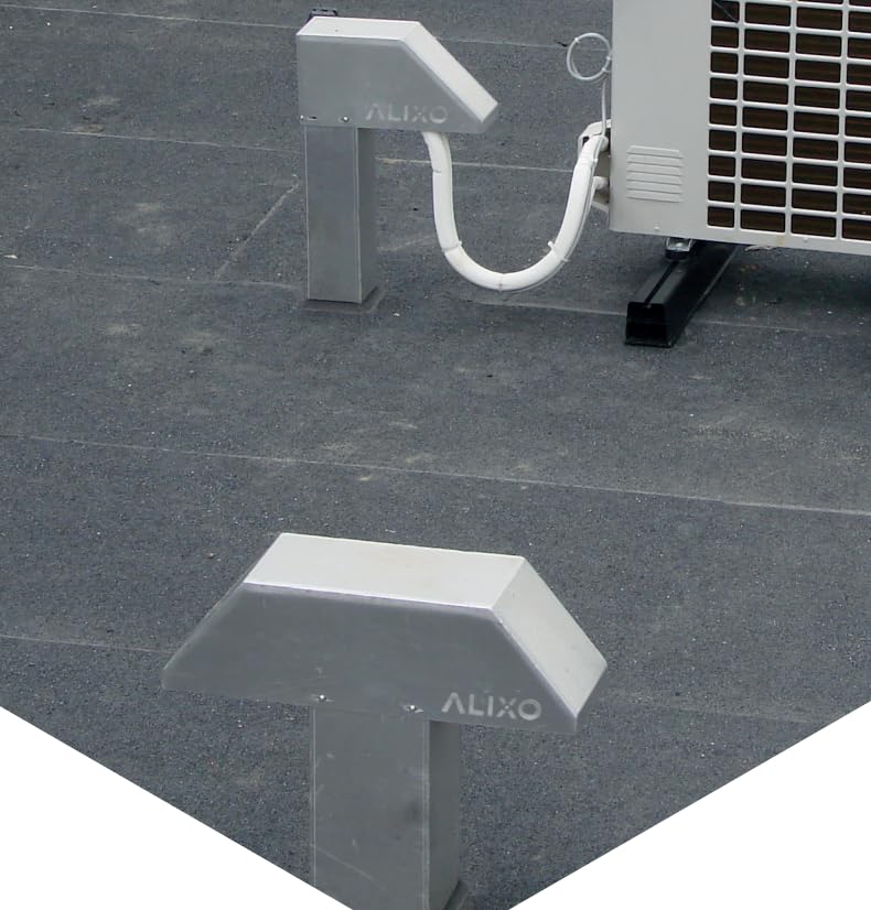 Premium Aluminium Dachdurchführung Mit Wetterkragen Für Kabel, Rohre, Leitungen Zu Klimaanlagen/Wärmepumpen/Lüftung/PV/Solar, Größe:Querschnitt 125x250
