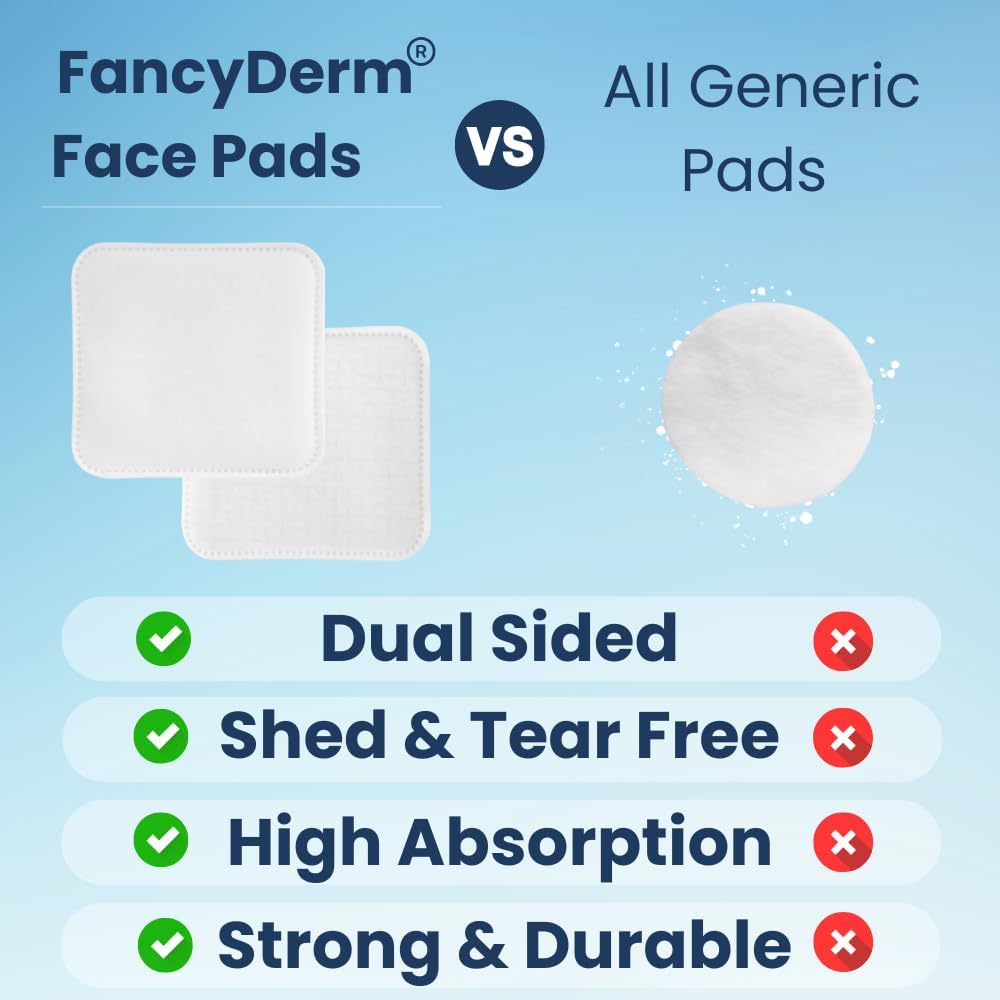 Square Cotton Pads for Face – 80 Count Lint Free Cotton Pads, Large Cotton Makeup Remover Pads for Skincare, 3 Inch (7–7.5 cm)
