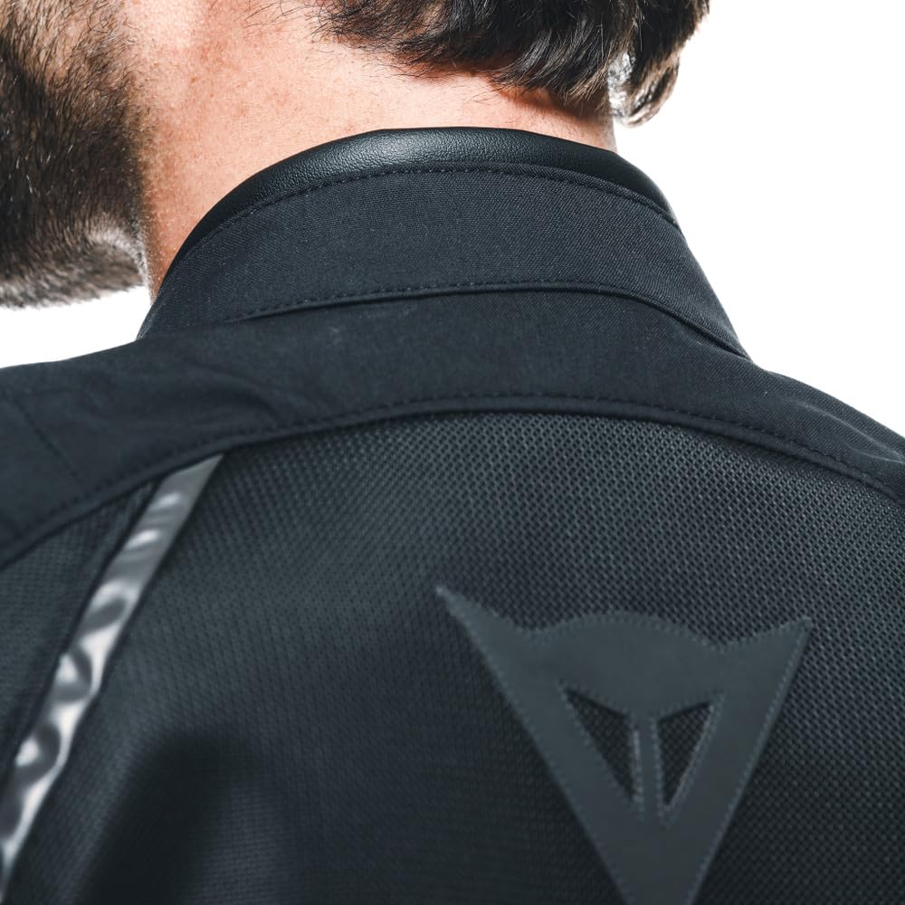 Dainese - Air Frame 3 Tex Jacket, Chaqueta de Moto de Verano, con Forro Cortavientos, Negro/Blanco, 52 | Impermeable, transpirable, forro extraíble, elástico