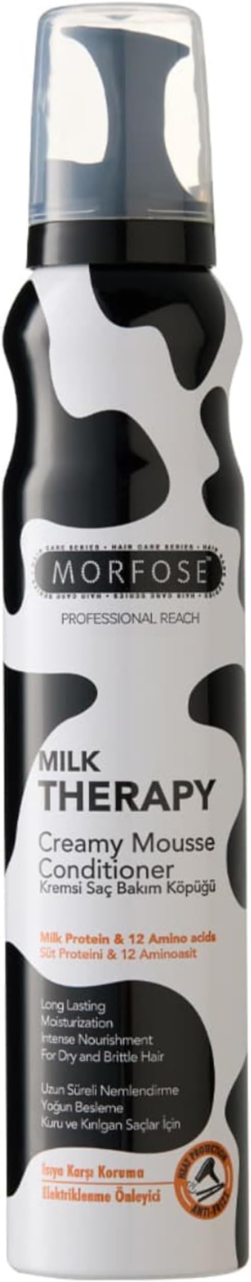 Milk Therapy Mousse Conditioner Spray, Moisturizing Treatment for Dry, Damaged, Brittle Hair, Restore Softness and Shine (6.76 Fl Oz (Pack of 1), Milk Therapy)