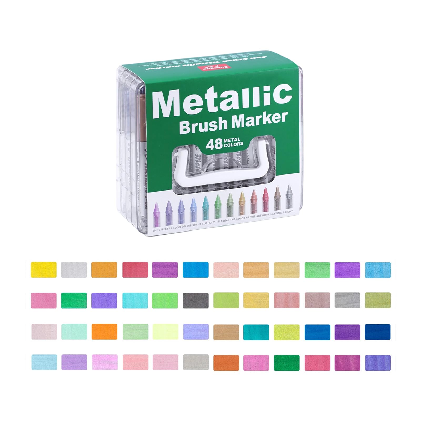 Set di pennarelli metallizzati riflettenti, 48 colori