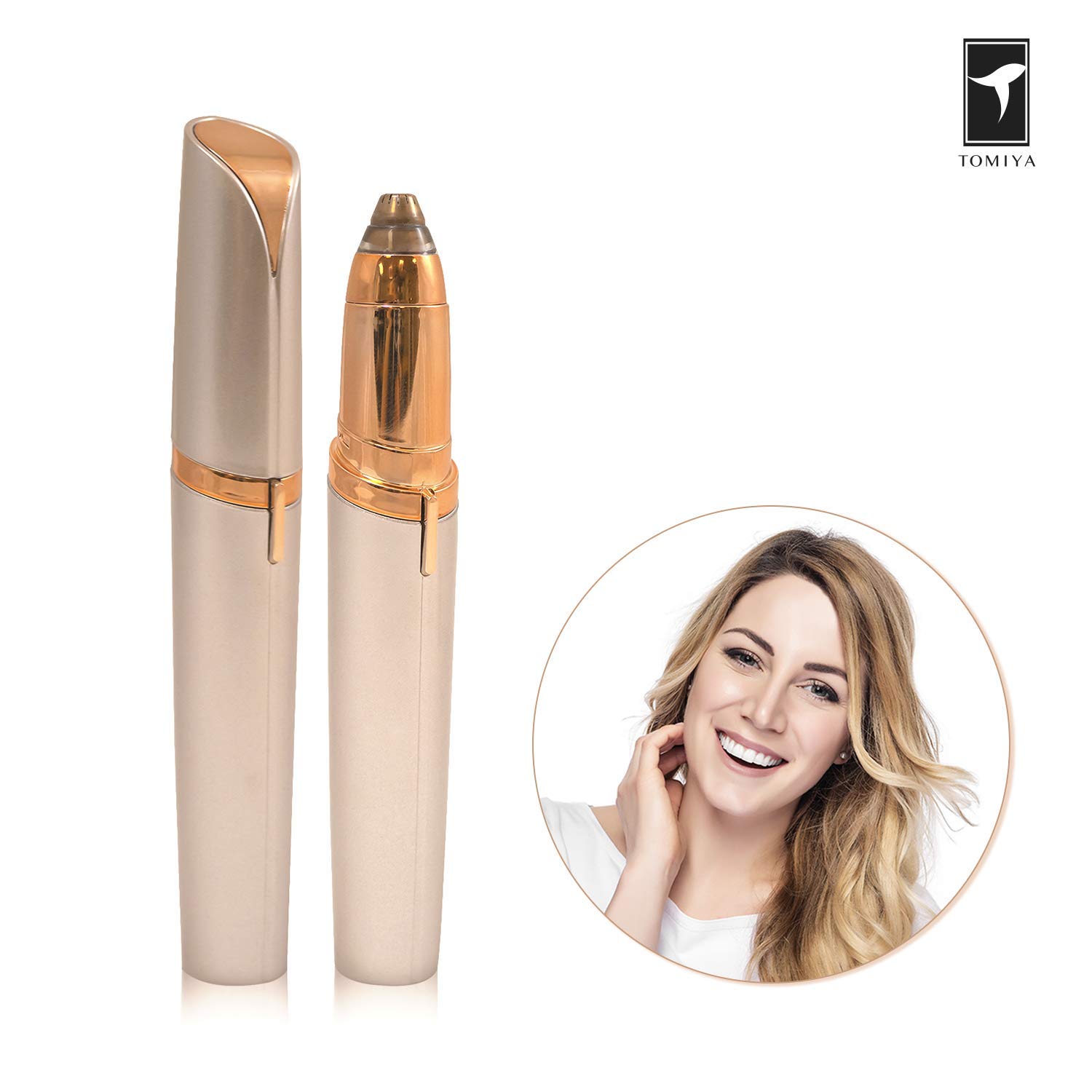 Precision Eyebrow Hair Remover Painless Electric Mini Eyebrow Trimmer tool Eyebrow Razor for No Flaw Eyebrow, Face, Lips, Nose, hair Facial Hair - (Battery not included)