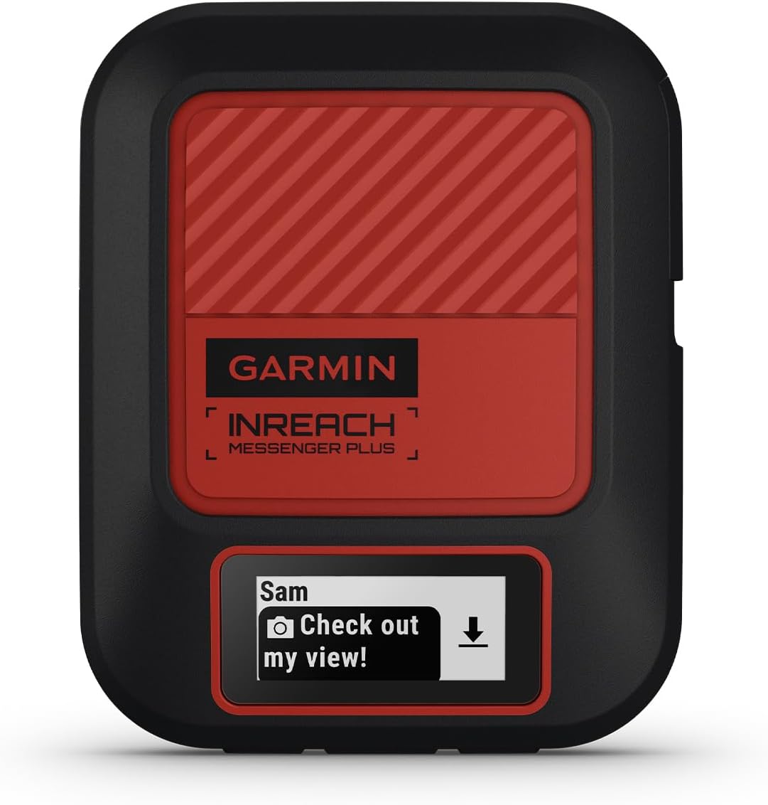 – Garmin inReach Messenger Plus,Compact SOS Satellite Communicator, Two way communication, Interactive SOS Alerts, Location Sharing, 24/7 emergency response,GPS Hiking Handheld,Extra Long Battery Life