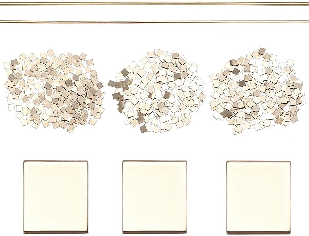 BENECREAT 330Pcs 1.5 Grams Silver Jewelry Solder Chip and 2 Styles Wires, 3x2mm Soft Medium Hard Jewelry Precut Chips Solder Easy Welding Equipment for Jewelry Making (Gold)