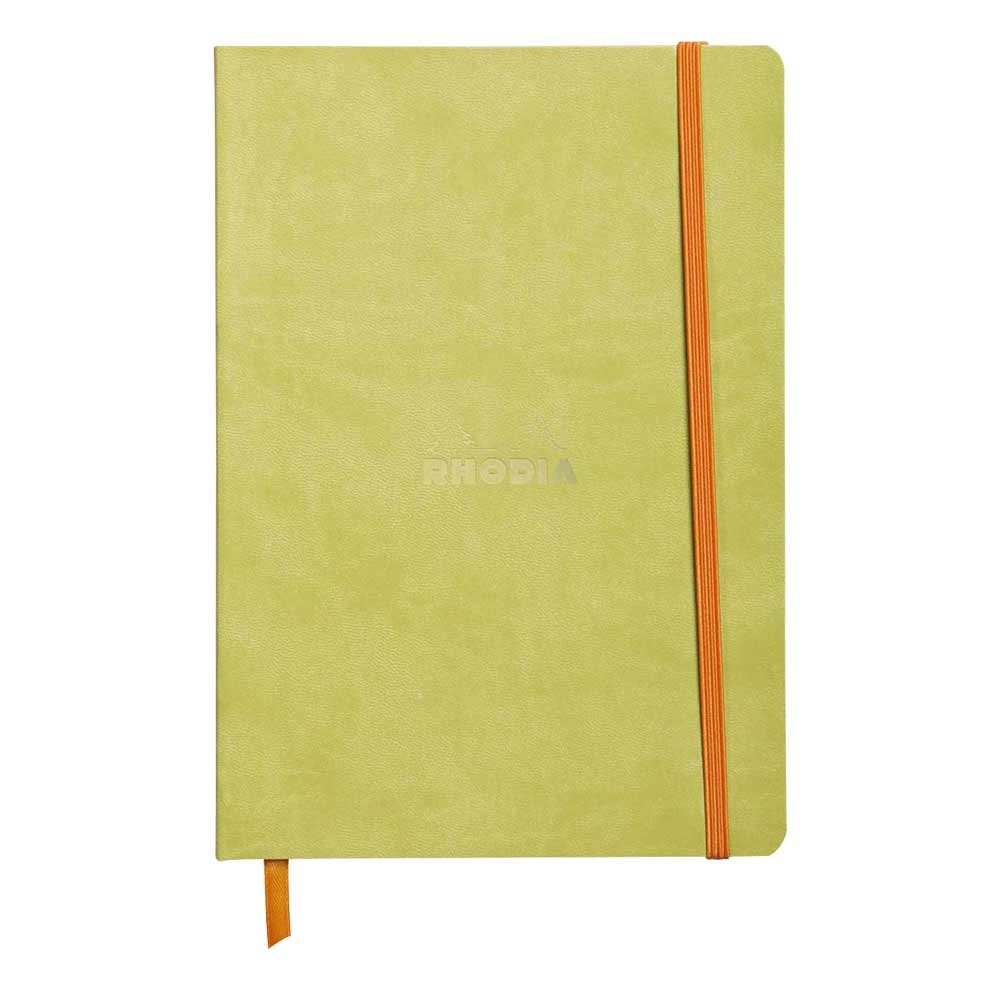 Rhodia Rhodiarama SoftCover Notebook - 80 Dots Sheets - 6 x 8 1/4 - Anise Cover (117456C)