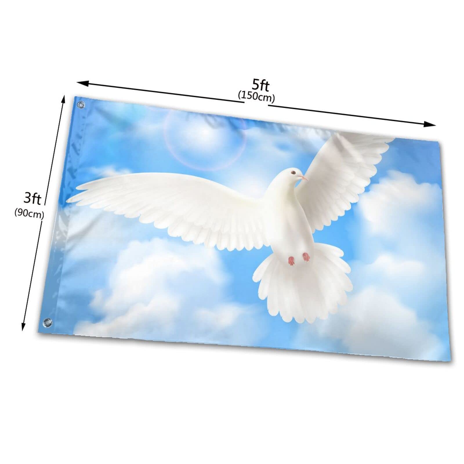 3dRose Peace Zu Weihnachten Grußkarte Mit Taube Garten Flagge - 30x45 Cm